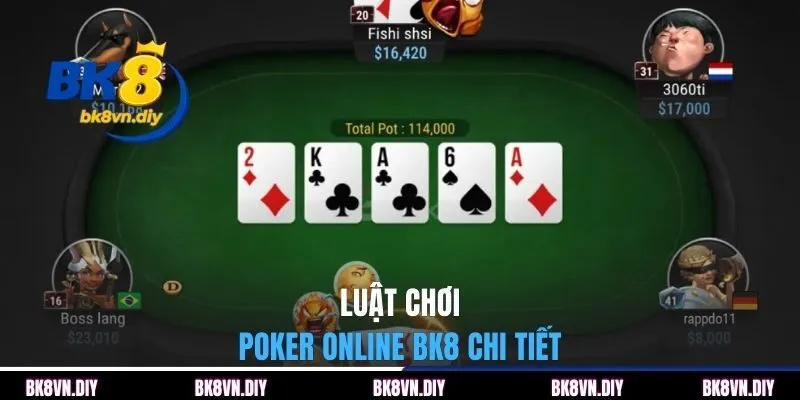 Luật chơi poker online BK8 chi tiết